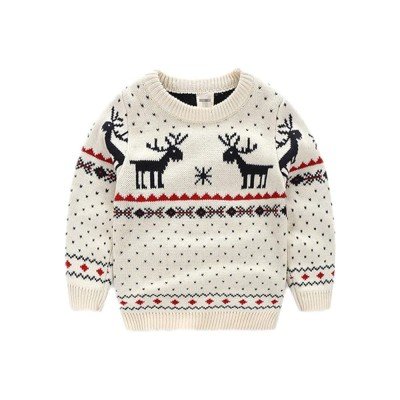 Children's Fireplace Lovely Sweater For Christmas