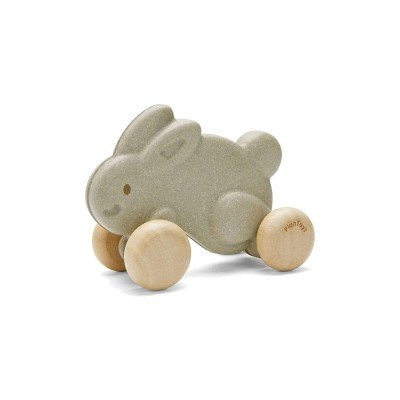Hand Crafted Wooden Push Along Bunny Toy