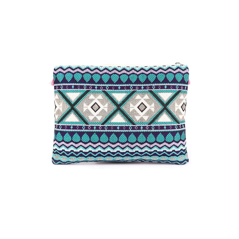 ASTRID 20 Cms Blue Cotton Travel Pouch